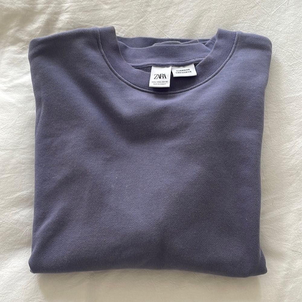 Zara Men’s Oversize Crewneck - Plum